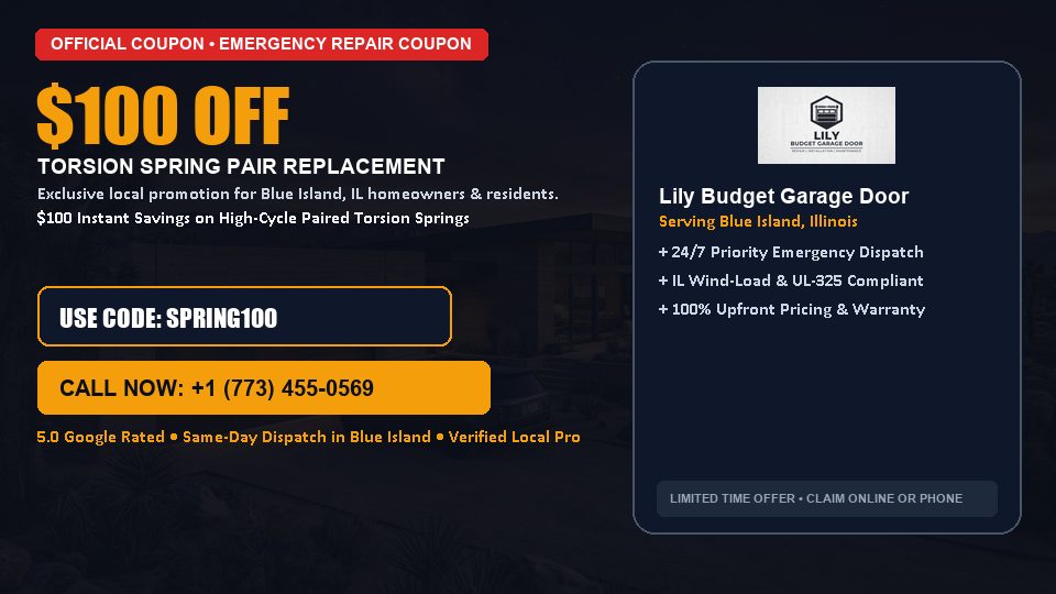 Lily Budget Garage Door $100 OFF Dual Torsion Spring Replacement