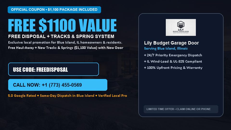 Lily Budget Garage Door FREE Haul-Away & Heavy-Duty Tracks with New Door